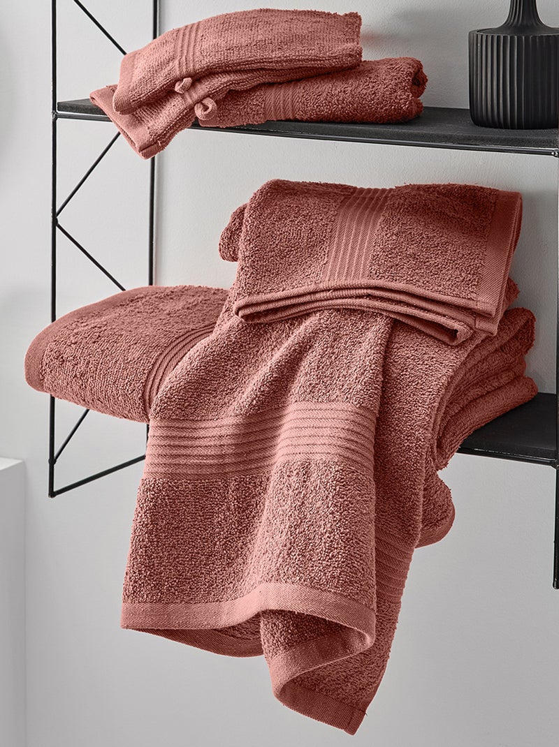 Set di asciugamani 30 x 50 cm TERRACOTTA - Kiabi