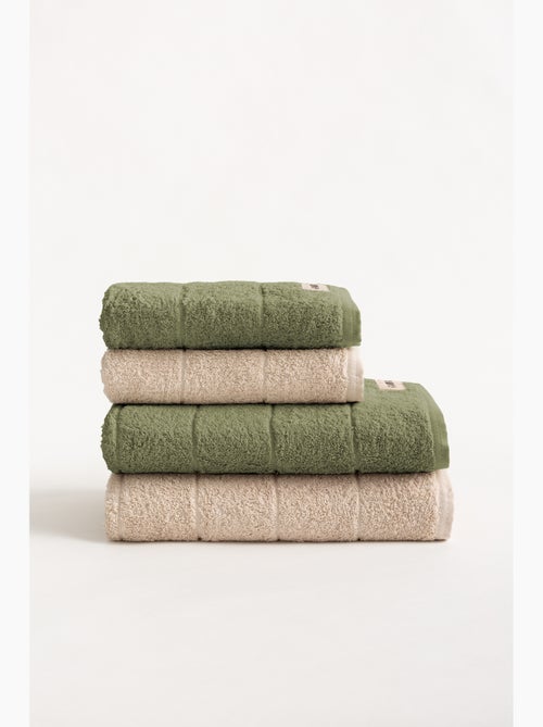 Set di asciugamani doccia e lavabo 100% cotone, spugna spessa, con asola - Gamusi. - Kiabi Set di asciugamani doccia e lavabo 100% cotone, spugna spessa, con asola - Gamusi. - Kiabi