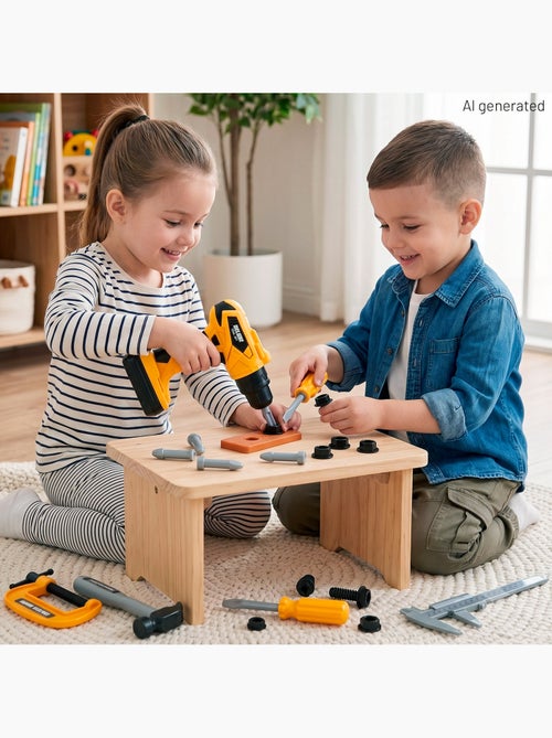 Set di attrezzi con trapano elettrico + 3 anni colorbaby i miei attrezzi - Kiabi Set di attrezzi con trapano elettrico + 3 anni colorbaby i miei attrezzi - Kiabi