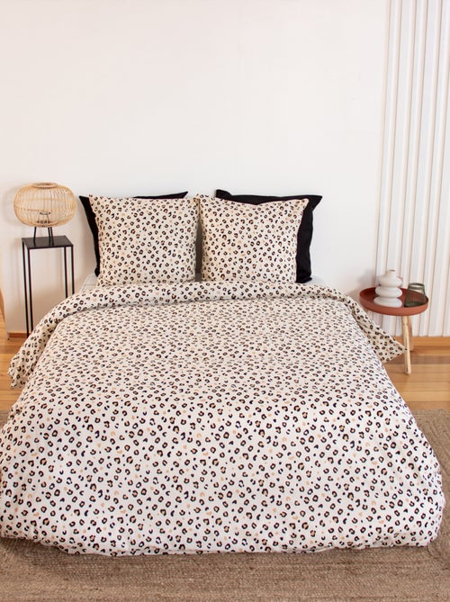 Set di biancheria da letto 3 pezzi con stampa leopardata, copertina e federe - Kiabi
