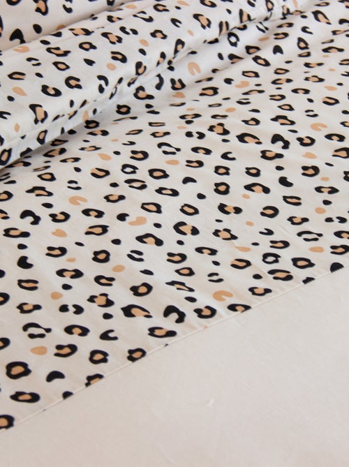 Set di biancheria da letto 3 pezzi con stampa leopardata, copertina e federe - Kiabi
