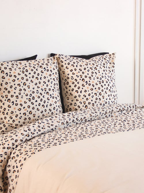 Set di biancheria da letto 3 pezzi con stampa leopardata, copertina e federe - Kiabi