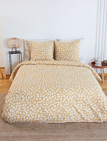 Set di biancheria da letto 3 pezzi con stampa leopardata, copertina e federe