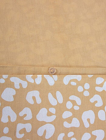Set di biancheria da letto 3 pezzi con stampa leopardata, copertina e federe