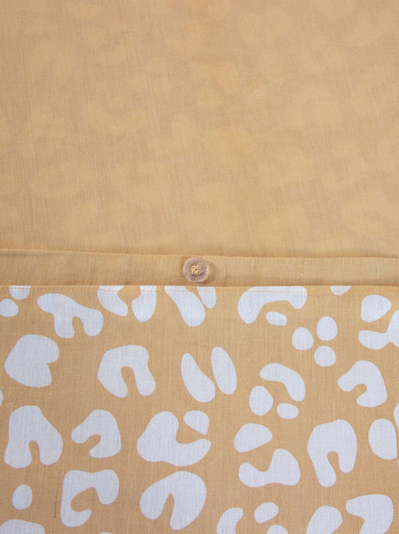 Set di biancheria da letto 3 pezzi con stampa leopardata, copertina e federe Giallo - Kiabi