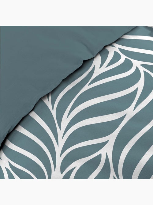 Set di biancheria da letto 3 pezzi in cotone con disegno a foglie + federe - Kiabi