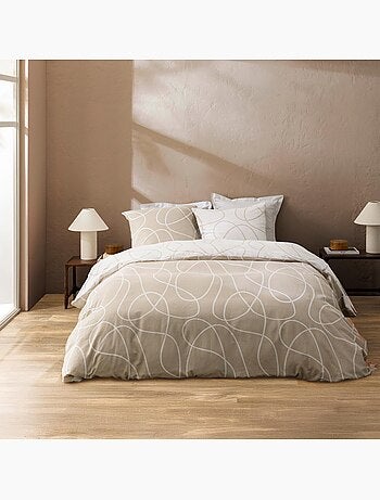 Set di biancheria da letto 3 pezzi in cotone con disegno a rilievo + federe