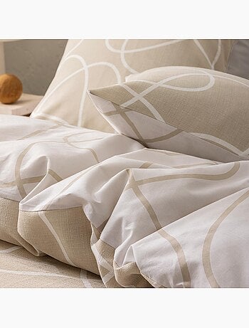 Set di biancheria da letto 3 pezzi in cotone con disegno a rilievo + federe