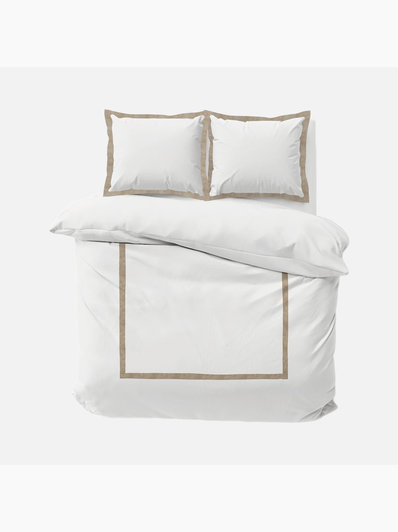 Set di biancheria da letto 3 pezzi in cotone e lino Bianco - Kiabi