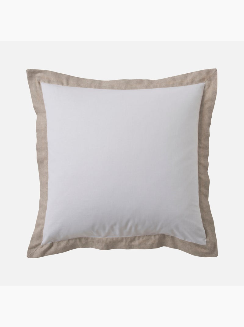 Set di biancheria da letto 3 pezzi in cotone e lino Bianco - Kiabi