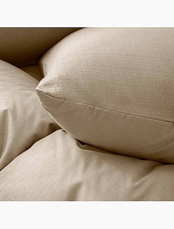 Set di biancheria da letto 3 pezzi in cotone liscio a rilievo + federe