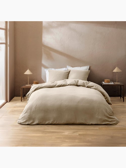 Set di biancheria da letto 3 pezzi in cotone liscio a rilievo + federe - Kiabi