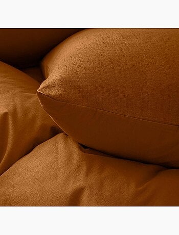 Set di biancheria da letto 3 pezzi in cotone liscio a rilievo + federe