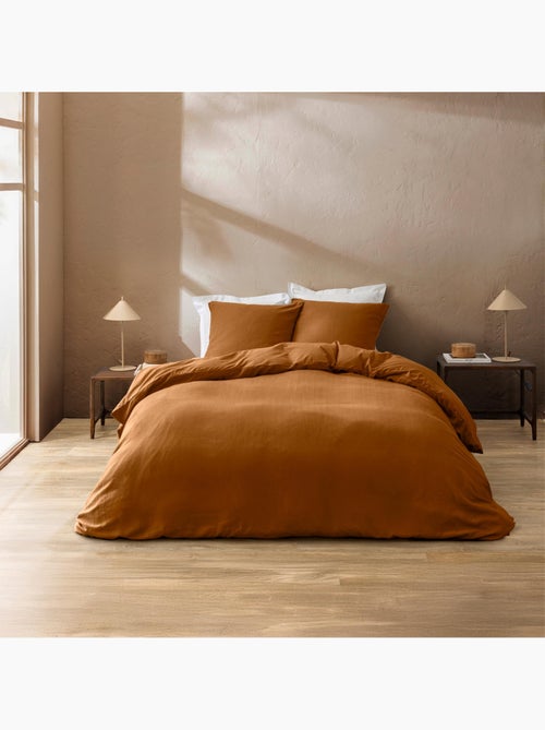 Set di biancheria da letto 3 pezzi in cotone liscio a rilievo + federe - Kiabi