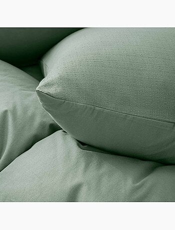 Set di biancheria da letto 3 pezzi in cotone liscio a rilievo + federe