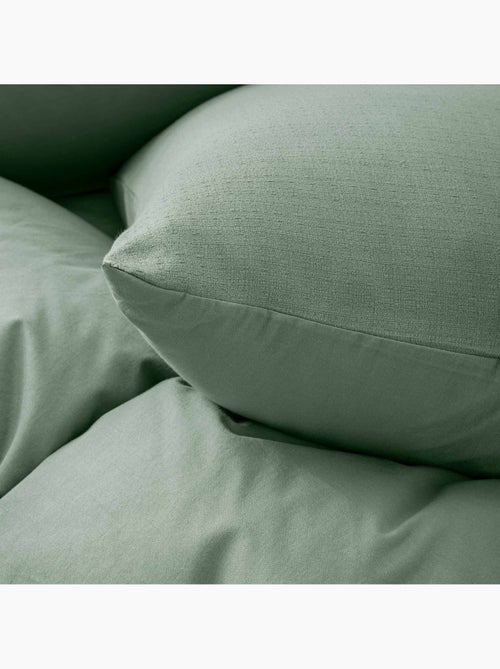 Set di biancheria da letto 3 pezzi in cotone liscio a rilievo + federe - Kiabi