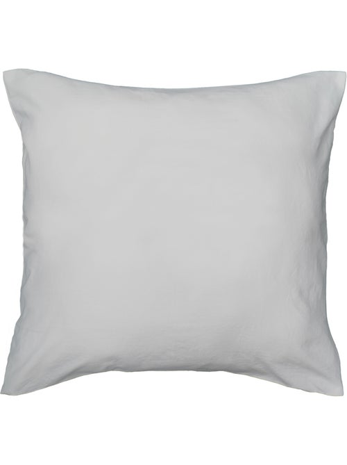 Set di biancheria da letto 3 pezzi in microfibra lavata a tinta unita + federe - Kiabi