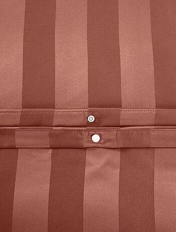 Set di biancheria da letto 3 pezzi in raso a righe sottili, copertina + federe