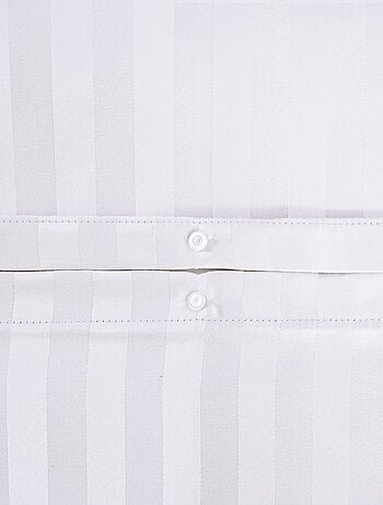 Set di biancheria da letto 3 pezzi in raso a righe sottili, copertina + federe