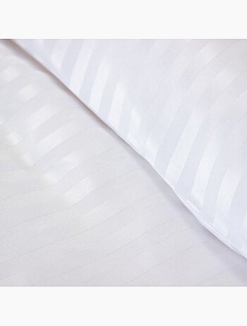 Set di biancheria da letto 3 pezzi in raso a righe sottili, copertina + federe