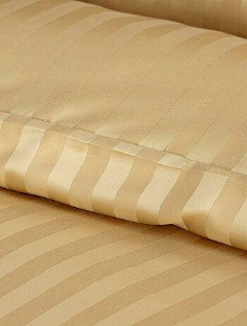Set di biancheria da letto 3 pezzi in raso a righe sottili, copertina + federe