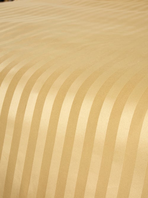 Set di biancheria da letto 3 pezzi in raso a righe sottili, copertina + federe - Kiabi