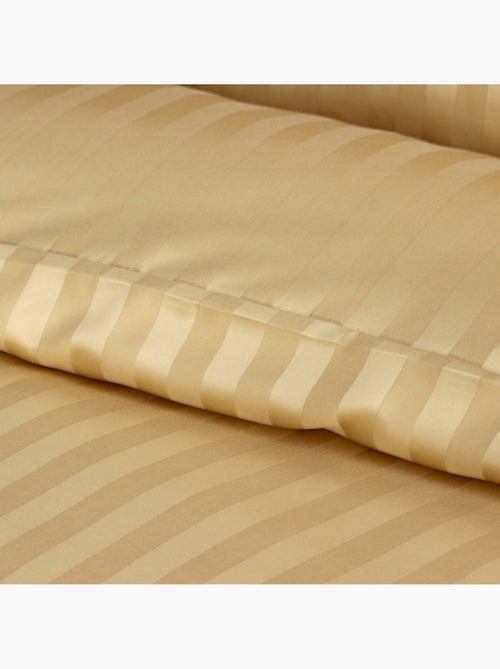 Set di biancheria da letto 3 pezzi in raso a righe sottili, copertina + federe - Kiabi