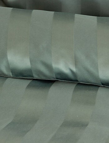 Set di biancheria da letto 3 pezzi in raso a righe sottili, copertina + federe