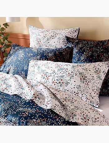 Set di biancheria da letto 3 pezzi in raso di cotone floreale 110 fili + federe