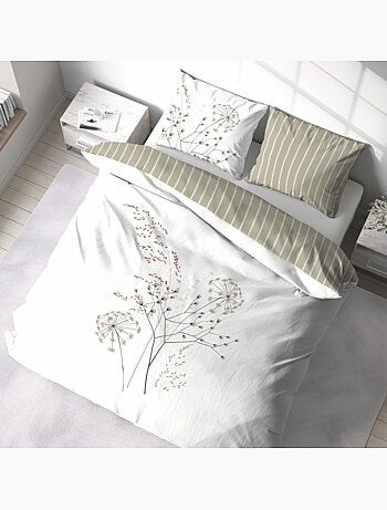 Set di biancheria da letto a 3 pezzi con fiori a righe rovesciate