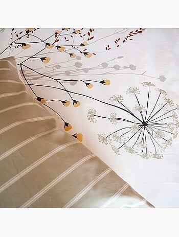 Set di biancheria da letto a 3 pezzi con fiori a righe rovesciate