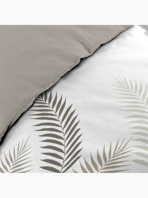 Set di biancheria da letto a 3 pezzi con motivo a fogliame, copertina e federe - Kiabi
