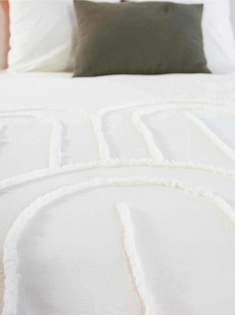 Set di biancheria da letto a 3 pezzi in cotone trapuntato Bianco - Kiabi
