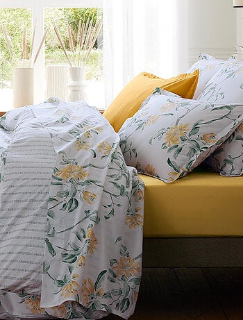 Set di biancheria da letto a 3 pezzi in percalle di cotone con motivo floreale