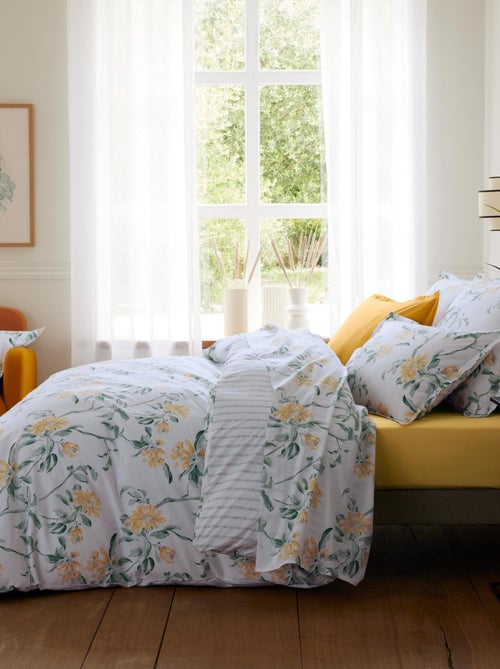 Set di biancheria da letto a 3 pezzi in percalle di cotone con motivo floreale - Kiabi