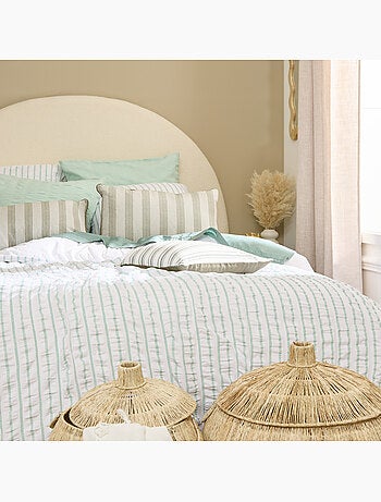 Set di biancheria da letto a righe 240x220cm verde celeste e bianco