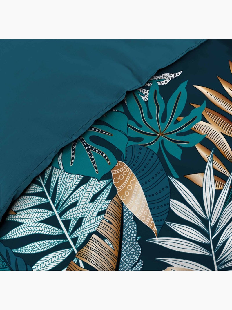 Set di biancheria da letto Alianor Foglie esotiche Blu - Kiabi