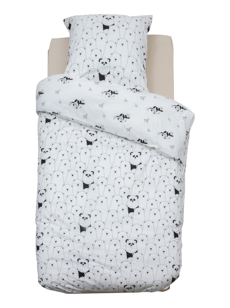Set di biancheria da letto con stampa panda Bianco - Kiabi