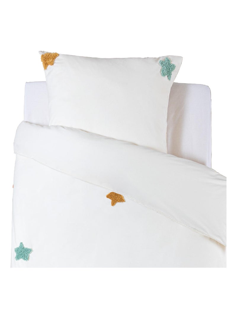 Set di biancheria da letto con stelle a motivo trapuntato Bianco - Kiabi