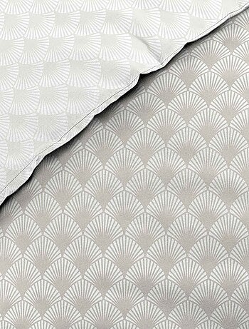 Set di biancheria da letto double-face in cotone stampato con motivo a fogliame