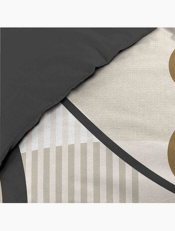 Set di biancheria da letto geometrica in cotone stampato su due lati