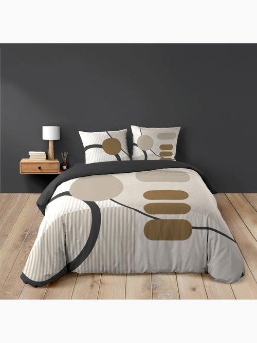 Set di biancheria da letto geometrica in cotone stampato su due lati - Kiabi