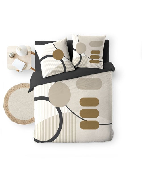 Set di biancheria da letto geometrica in cotone stampato su due lati - Kiabi