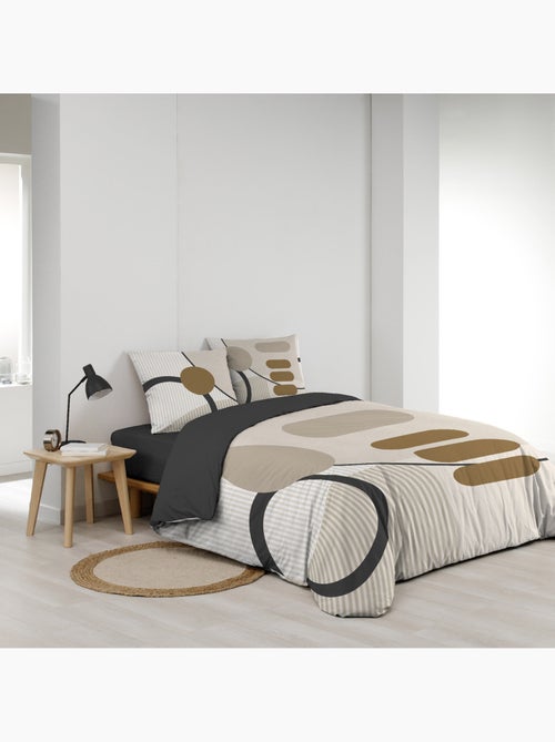 Set di biancheria da letto geometrica in cotone stampato su due lati - Kiabi