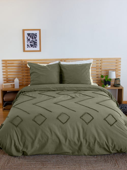 Set di biancheria da letto geometrica in cotone trapuntato - Kiabi