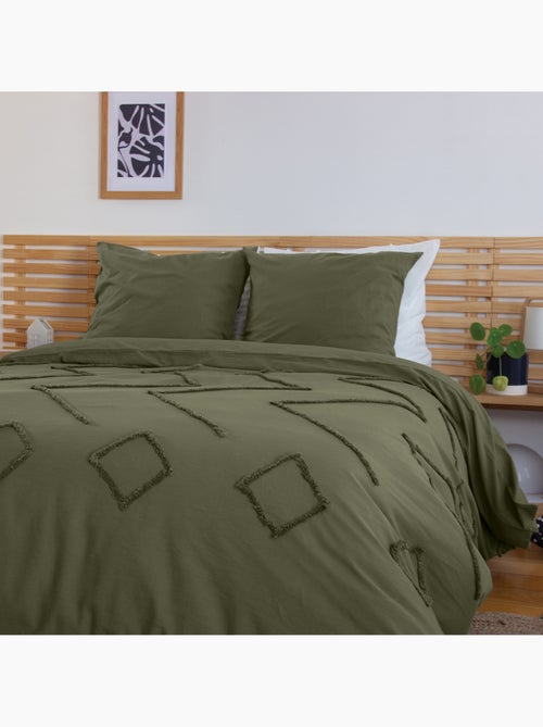 Set di biancheria da letto geometrica in cotone trapuntato - Kiabi