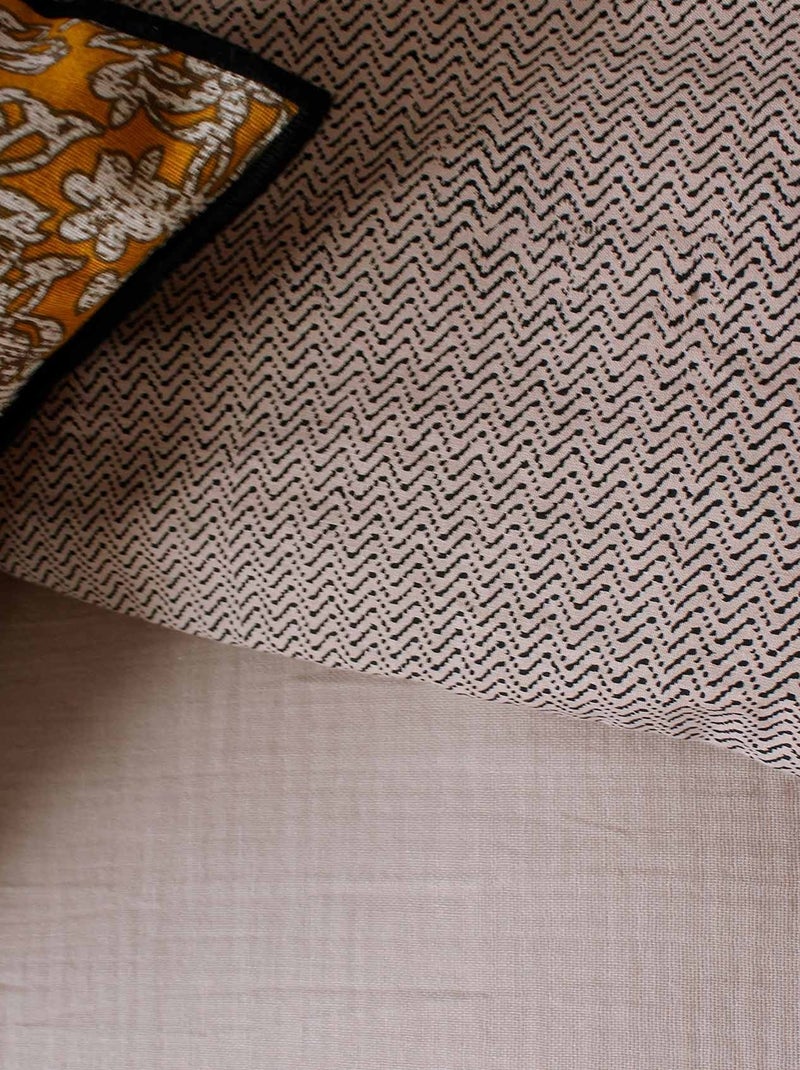 Set di biancheria da letto geometrica reversibile Beige grigio - Kiabi