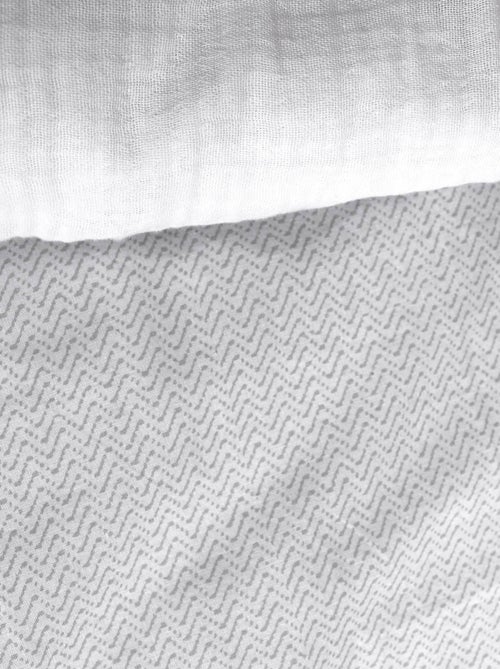 Set di biancheria da letto geometrica reversibile - Kiabi Set di biancheria da letto geometrica reversibile - Kiabi