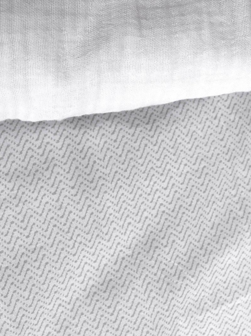 Set di biancheria da letto geometrica reversibile Beige grigio - Kiabi