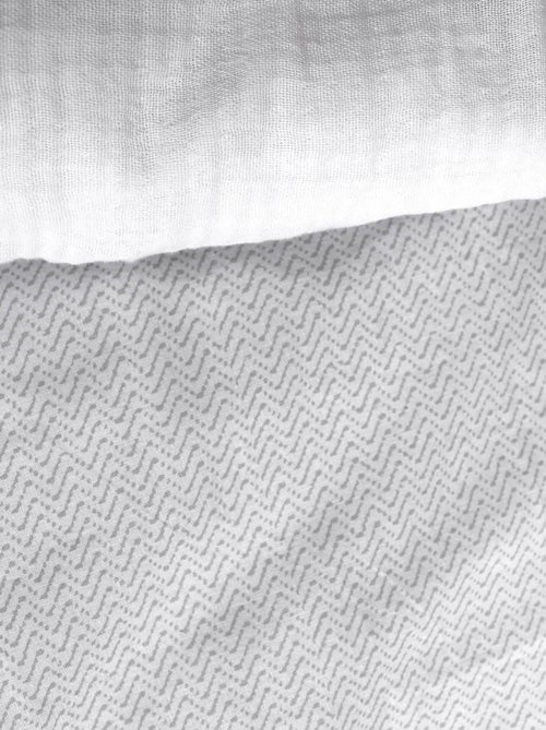 Set di biancheria da letto geometrica reversibile - Kiabi Set di biancheria da letto geometrica reversibile - Kiabi